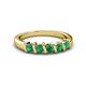 3 - Talia Emerald Wedding Band 