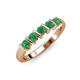 4 - Talia Emerald Wedding Band 