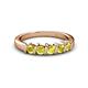 3 - Talia Yellow Diamond Wedding Band 