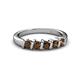 3 - Talia Smoky Quartz Wedding Band 