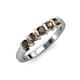 4 - Talia Smoky Quartz Wedding Band 