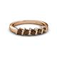 3 - Talia Smoky Quartz Wedding Band 