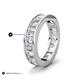 5 - Aira 4.50 ctw Emerald Shape Natural Diamond Women Stackable Eternity Band 