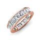3 - Aira 4.50 ctw Emerald Shape Natural Diamond Women Stackable Eternity Band 