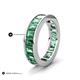 5 - Aira 4.62 ctw Emerald Shape Created Alexandrite Women Stackable Eternity Band 