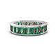 1 - Aira 4.62 ctw Emerald Shape Created Alexandrite Women Stackable Eternity Band 