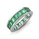 3 - Aira 4.62 ctw Emerald Shape Created Alexandrite Women Stackable Eternity Band 