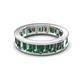4 - Aira 4.62 ctw Emerald Shape Created Alexandrite Women Stackable Eternity Band 