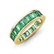 3 - Aira 4.62 ctw Emerald Shape Created Alexandrite Women Stackable Eternity Band 