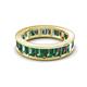 4 - Aira 4.62 ctw Emerald Shape Created Alexandrite Women Stackable Eternity Band 