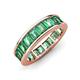 3 - Aira 4.62 ctw Emerald Shape Created Alexandrite Women Stackable Eternity Band 