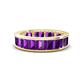 1 - Aira 5.25 ctw Emerald Shape Amethyst Women Stackable Eternity Band 