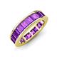 3 - Aira 5.25 ctw Emerald Shape Amethyst Women Stackable Eternity Band 