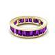 4 - Aira 5.25 ctw Emerald Shape Amethyst Women Stackable Eternity Band 
