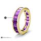 5 - Aira 5.25 ctw Emerald Shape Amethyst Women Stackable Eternity Band 