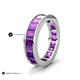 5 - Aira 5.25 ctw Emerald Shape Amethyst Women Stackable Eternity Band 