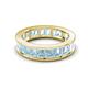 4 - Aira 4.62 ctw Emerald Shape Aquamarine Women Stackable Eternity Band 