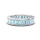 1 - Aira 4.62 ctw Emerald Shape Aquamarine Women Stackable Eternity Band 