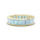 1 - Aira 4.62 ctw Emerald Shape Aquamarine Women Stackable Eternity Band 