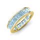 3 - Aira 4.62 ctw Emerald Shape Aquamarine Women Stackable Eternity Band 