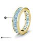 5 - Aira 4.62 ctw Emerald Shape Aquamarine Women Stackable Eternity Band 