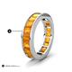 5 - Aira 5.25 ctw Emerald Shape Citrine Women Stackable Eternity Band 