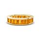 1 - Aira 5.25 ctw Emerald Shape Citrine Women Stackable Eternity Band 
