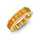 3 - Aira 5.25 ctw Emerald Shape Citrine Women Stackable Eternity Band 