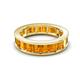 4 - Aira 5.25 ctw Emerald Shape Citrine Women Stackable Eternity Band 