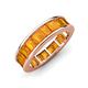 3 - Aira 5.25 ctw Emerald Shape Citrine Women Stackable Eternity Band 