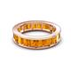 4 - Aira 5.25 ctw Emerald Shape Citrine Women Stackable Eternity Band 