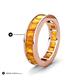 5 - Aira 5.25 ctw Emerald Shape Citrine Women Stackable Eternity Band 
