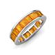 3 - Aira 5.25 ctw Emerald Shape Citrine Women Stackable Eternity Band 