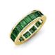 3 - Aira 4.20 ctw Emerald Shape Created Emerald Women Stackable Eternity Band 