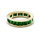 4 - Aira 4.20 ctw Emerald Shape Created Emerald Women Stackable Eternity Band 