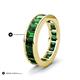 5 - Aira 4.20 ctw Emerald Shape Created Emerald Women Stackable Eternity Band 