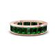 1 - Aira 4.20 ctw Emerald Shape Created Emerald Women Stackable Eternity Band 