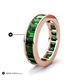 5 - Aira 4.20 ctw Emerald Shape Created Emerald Women Stackable Eternity Band 