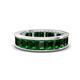 1 - Aira 4.20 ctw Emerald Shape Created Emerald Women Stackable Eternity Band 