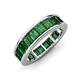 3 - Aira 4.20 ctw Emerald Shape Created Emerald Women Stackable Eternity Band 