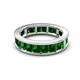 4 - Aira 4.20 ctw Emerald Shape Created Emerald Women Stackable Eternity Band 