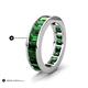 5 - Aira 4.20 ctw Emerald Shape Created Emerald Women Stackable Eternity Band 