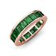3 - Aira 4.20 ctw Emerald Shape Created Emerald Women Stackable Eternity Band 