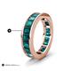 5 - Aira 5.25 ctw Emerald Shape London Blue Topaz Women Stackable Eternity Band 