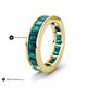 5 - Aira 5.25 ctw Emerald Shape London Blue Topaz Women Stackable Eternity Band 