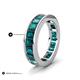 5 - Aira 5.25 ctw Emerald Shape London Blue Topaz Women Stackable Eternity Band 