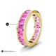 5 - Aira 5.25 ctw Emerald Shape Created Pink Sapphire Women Stackable Eternity Band 