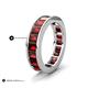 5 - Aira 5.25 ctw Emerald Shape Red Garnet Women Stackable Eternity Band 