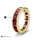 5 - Aira 5.25 ctw Emerald Shape Red Garnet Women Stackable Eternity Band 