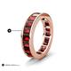 5 - Aira 5.25 ctw Emerald Shape Red Garnet Women Stackable Eternity Band 